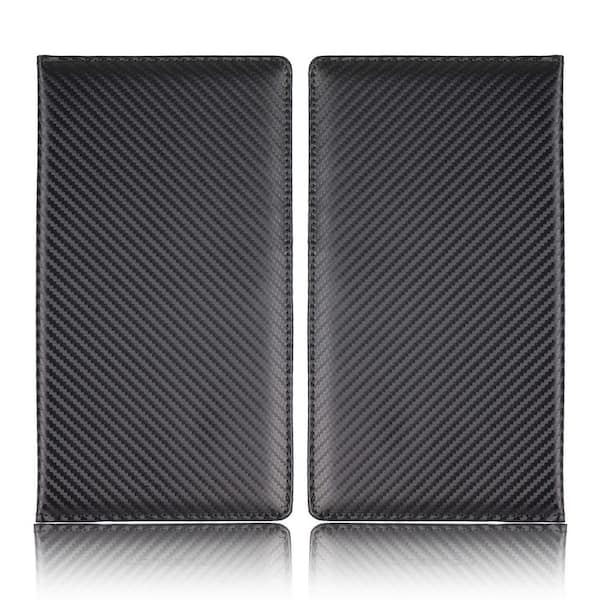 5.0 x 9.4 in. PU Leather Carbon Fiber Black Car Registration Insurance Card  Holder with Magnetic Closure 1 Pack 25ASA05244 - The Home Depot