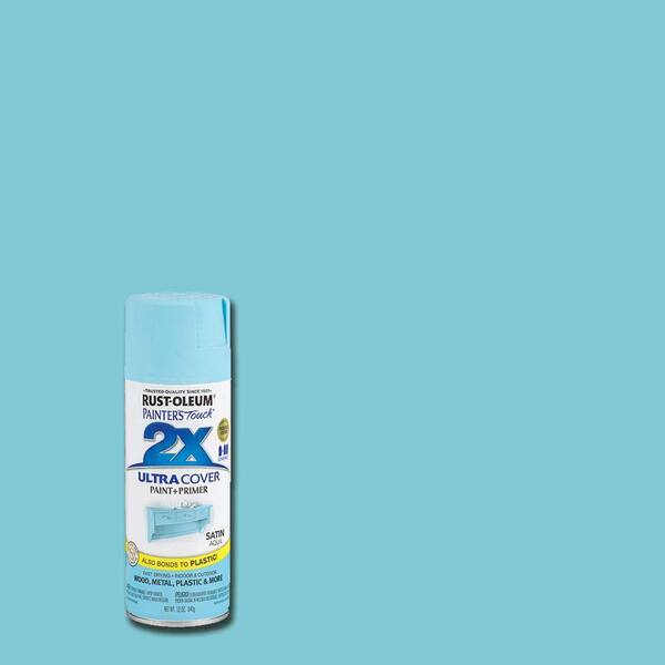 Rust-Oleum Painter's Touch 2X 12 oz. Satin Aqua General Purpose Spray Paint