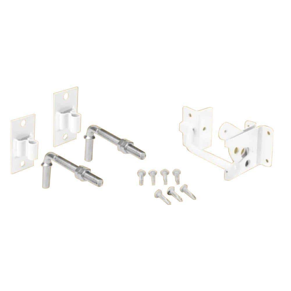 White Steel Flat Wall Fence Gate Hardware Kit price history on PriceWatchPro