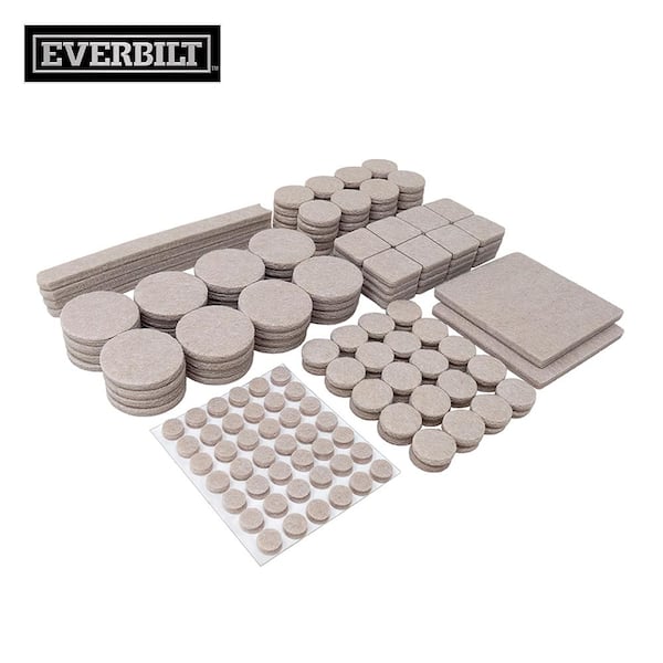 Everbilt Assorted Beige Self Adhesive Round Furniture Pads for Hard Floors Value Pack 192 Piece