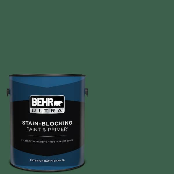 BEHR ULTRA 1 gal. #470D-7 Windy Pine Satin Enamel Exterior Paint & Primer