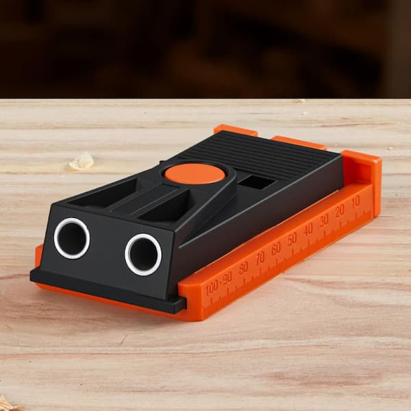 Pocket Hole Jig Kit, Mini Pocket Hole System with Step Drill, Hex Wrench, Stop Ring etc., Nylon Frame, 1/2 to 1-1/2 in.