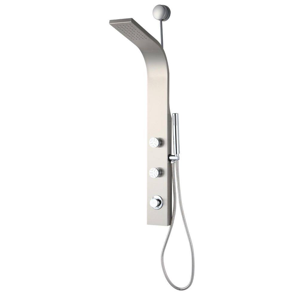 Cici Series 39 in. 2-Jetted Shower Tower with Heavy Rain Shower and Body Je