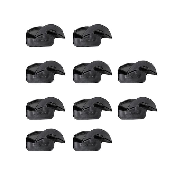 Slat Wall Panel Accessories Stealth 8 lb Load Capacity Shoe/Hat Clips for Shelves in Black (10-Pack)