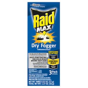 Max No Mess Dry Fogger, Bug Fogger Kills Large Infestations of Roaches, Ants, Flies, Mosquitoes (3-Pack)