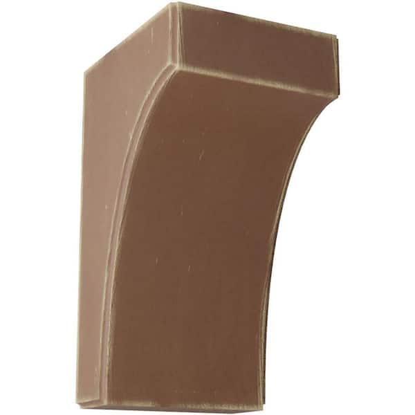 Ekena Millwork 5-1/4 in. x 10 in. x 6 in. Weathered Brown Clarksville Wood Vintage Decor Bracket