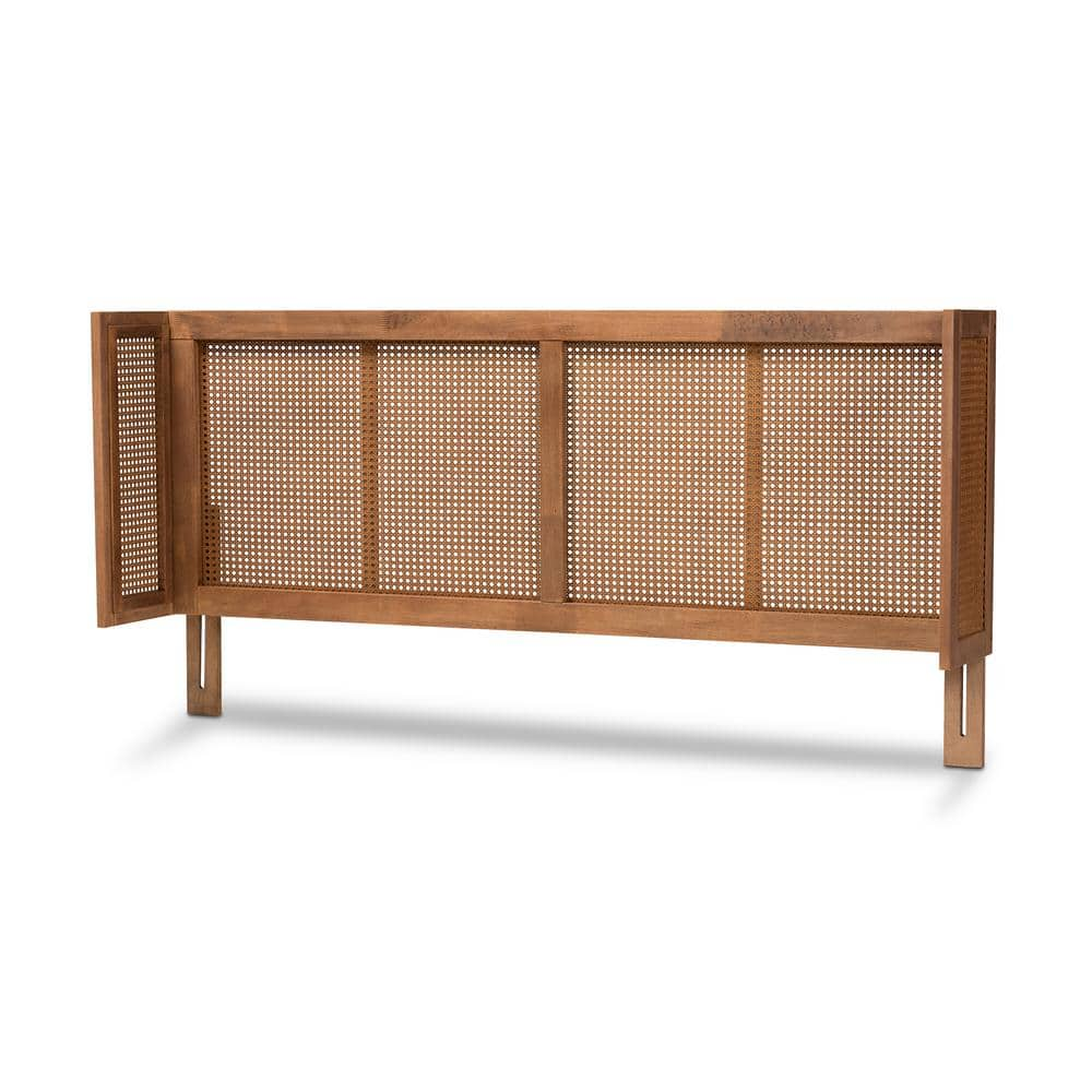 Baxton Studio Rina Ash Walnut Queen Headboard 159 9815 HD The