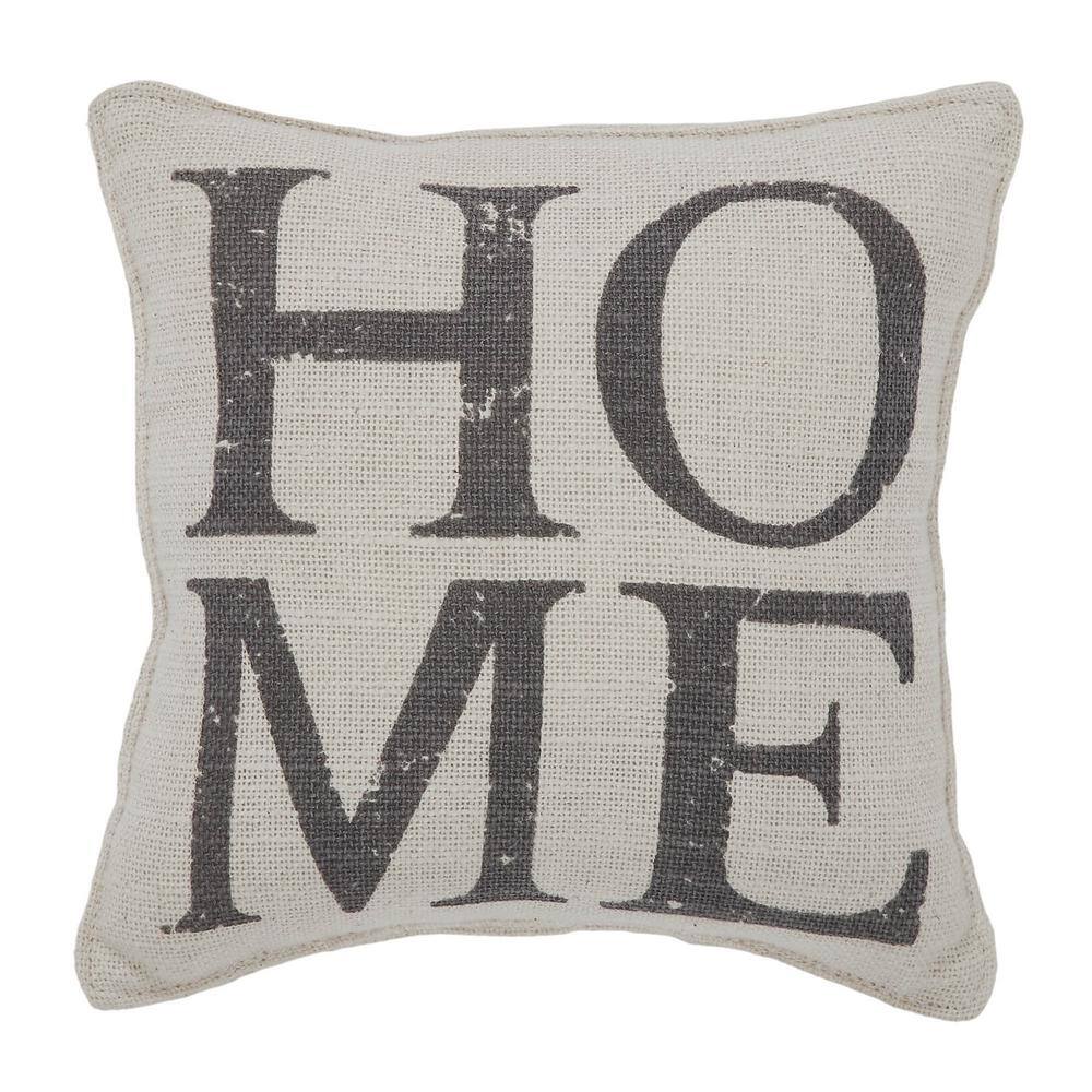 Natural Creme Cotton Square HOME Throw Pillow 6x6