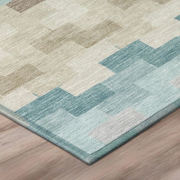 Chantille Machine Washable Indoor/Outdoor Abstract ACN3052 Linen 10 ft. x 14 ft. Area Rug