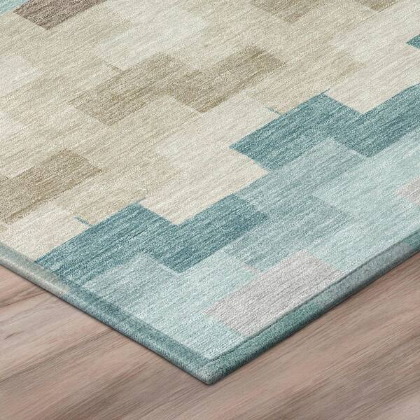 Chantille Machine Washable Indoor/Outdoor Abstract ACN3052 Linen 9 ft. x 12 ft. Area Rug