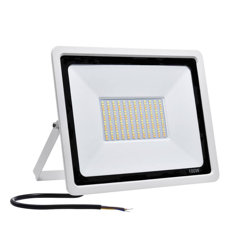 100Watt 120Degree White Adjustable Integrated LED Outdoor Thin Flood