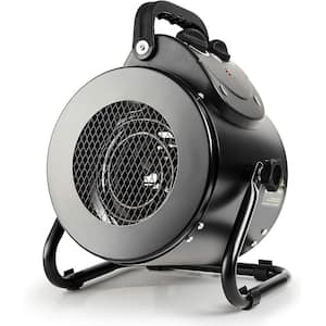 1500-Watt Electric Heater Fan, Portable Heater with Overheat Protection, Fast Heating for Greenhouse, Grow Tent, Black