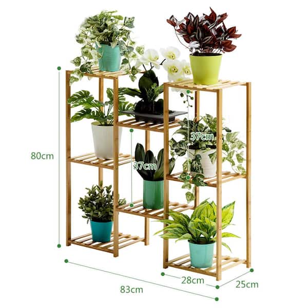 Wooden Plant Flower Pot Shelf Stand Holder Garden Display Plant Stands Rack 