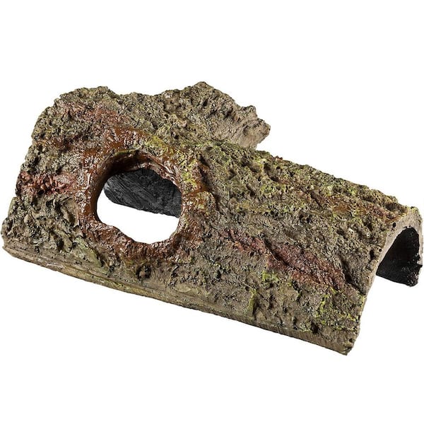 Misopily Medium 4 x 8 x 3.5 in. Wood Finish Pet Reptile Bark Bends Terrarium for Tank Decor - (1-Pack)