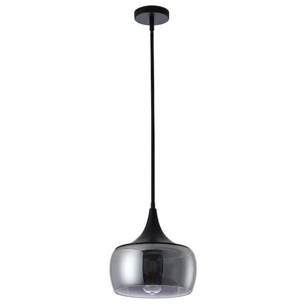 aiwen 11.8 in. 1-Light Black Island Pendant Light Fixture