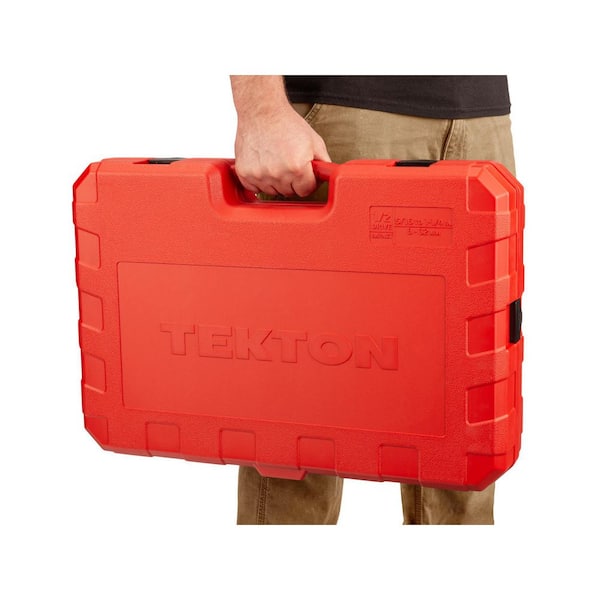 TEKTON 1/2 in. Drive 12-Point Impact Socket Set (78-Piece) (5/16