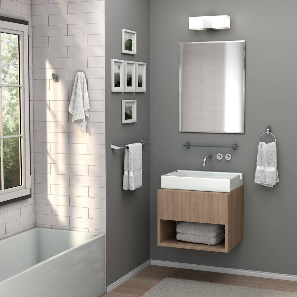 Polished Chrome Rectangular Wall Mount Mirror