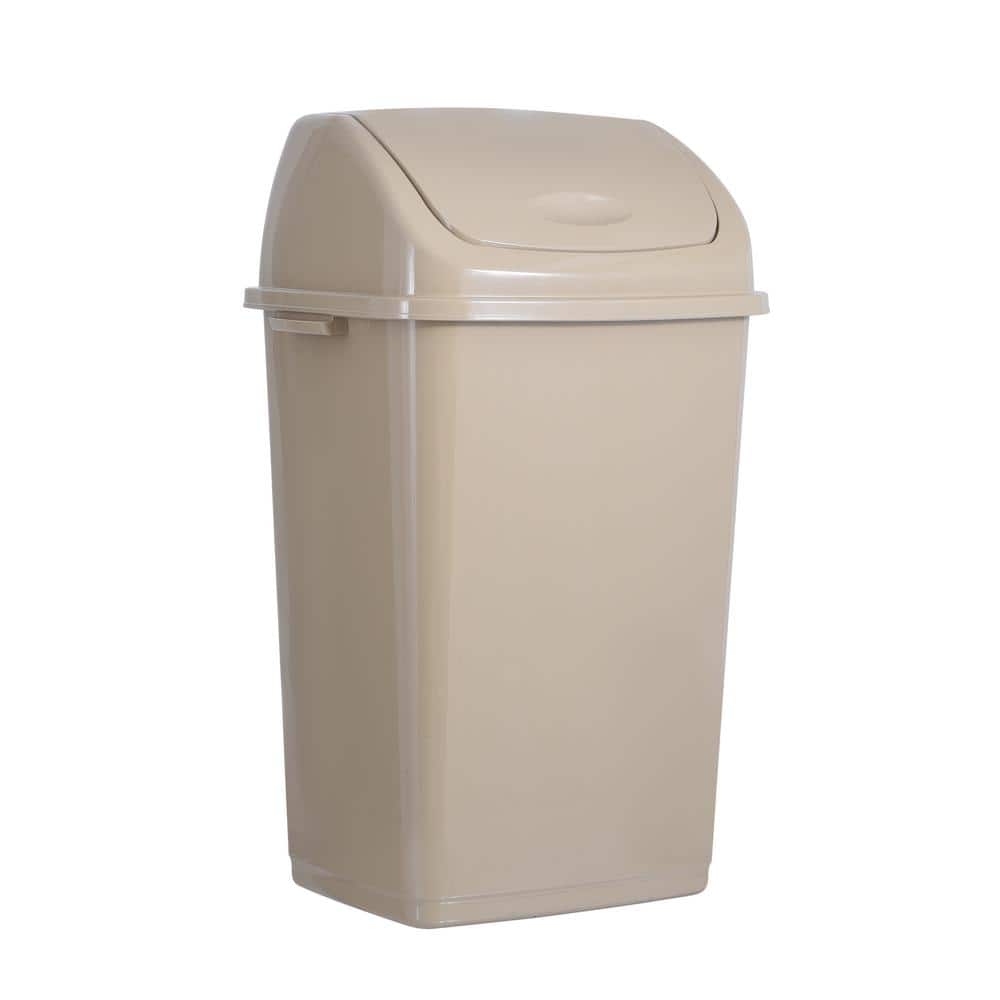 Black and Grey Superio Swing Top Trash Can 50 L/13 Gal. 