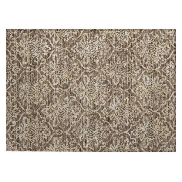 Chantille Machine Washable Indoor/Outdoor Abstract ACN3150 Chocolate 3 ft. x 4 ft. Area Rug