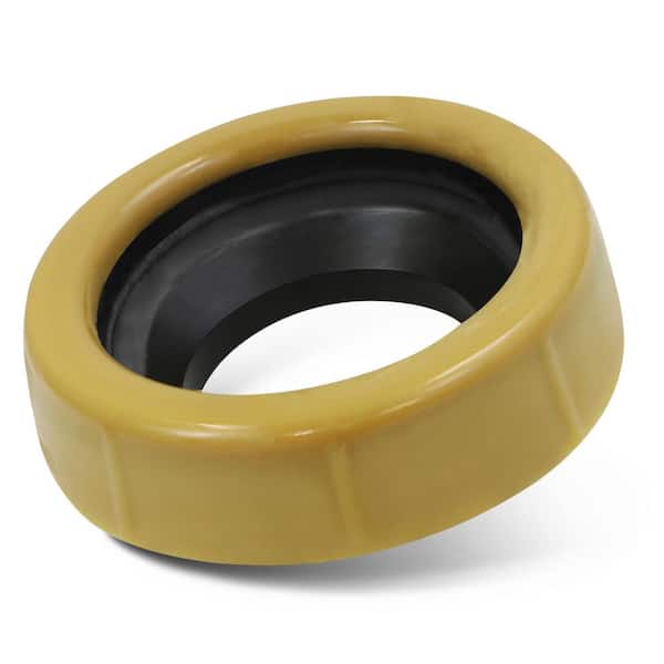 PLUMBFLEX Toilet Wax Ring Gasket with Flange Universal Fit for 3 in. and 4 in. Toilet Bowl Waste Lines- Gas, Odor, Watertight Seal