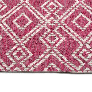 Soleri Collection Pink 2'3" x 7'10" Residential Indoor-Outdoor Runner