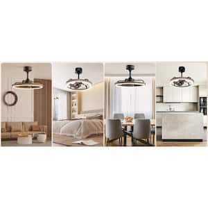 20.5 in. Smart Indoor Brown Low Profile Ceiling Fan 6500K Light Bulb Type Included Remote Included Powered by Hubspace