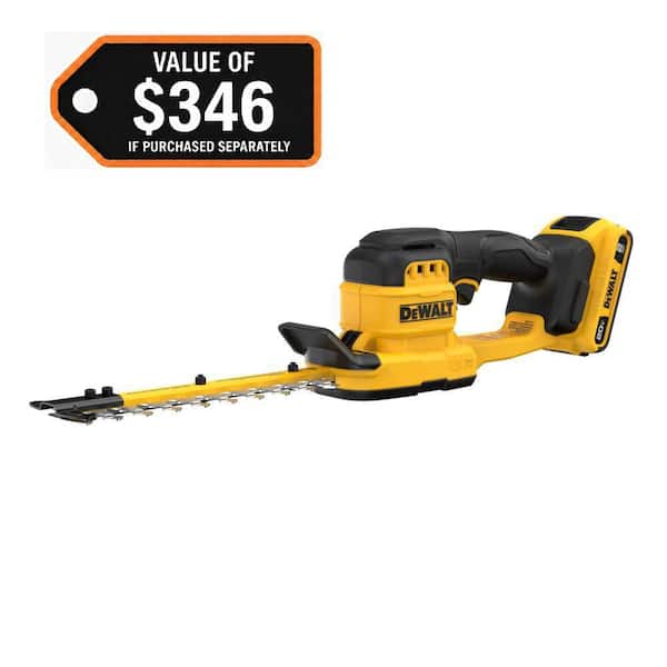 20V Lithium-Ion 8 in. Compact Cordless Hedge Trimmer Kit with 2.0 Ah Battery and Charger