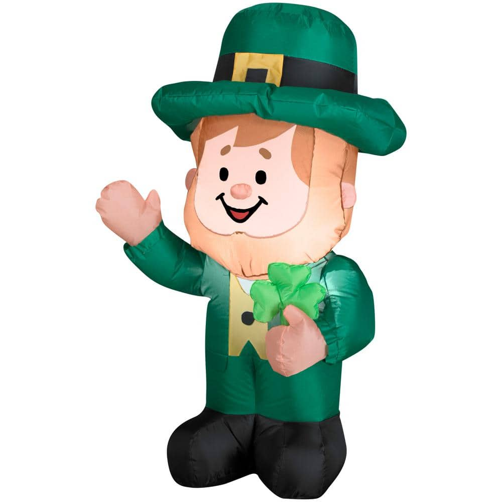 Gemmy 3.5 ft. Airblown Inflatable Leprechaun G-34401 - The Home Depot