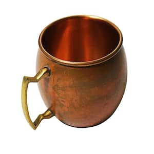 16 oz.100% Pure Copper Antique Mule Mugs with Brass Handle For Mules, Cocktails, Or Your Favorite Beverage