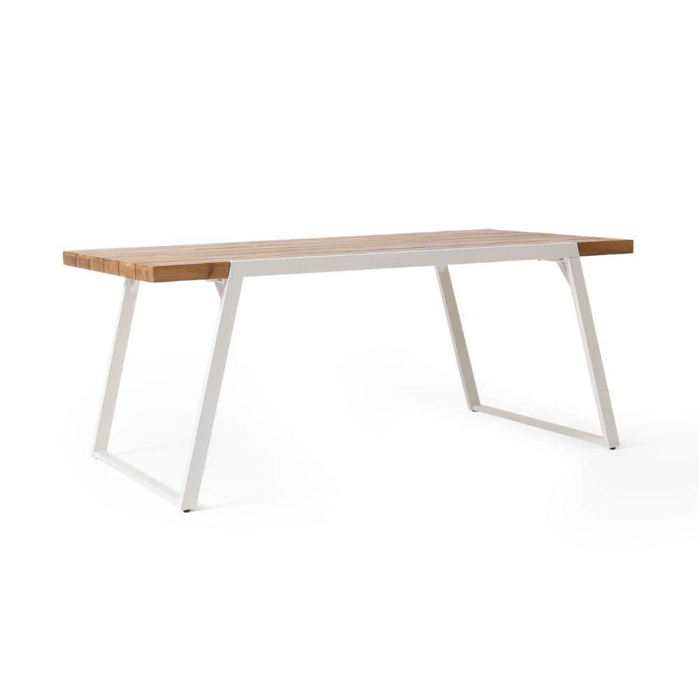 Acacia Wood Top Outdoor Dining Side Table Modern Minimalistic Backyard Patio Rectangle for Deck Coffee Dining Decor price history on PriceWatchPro
