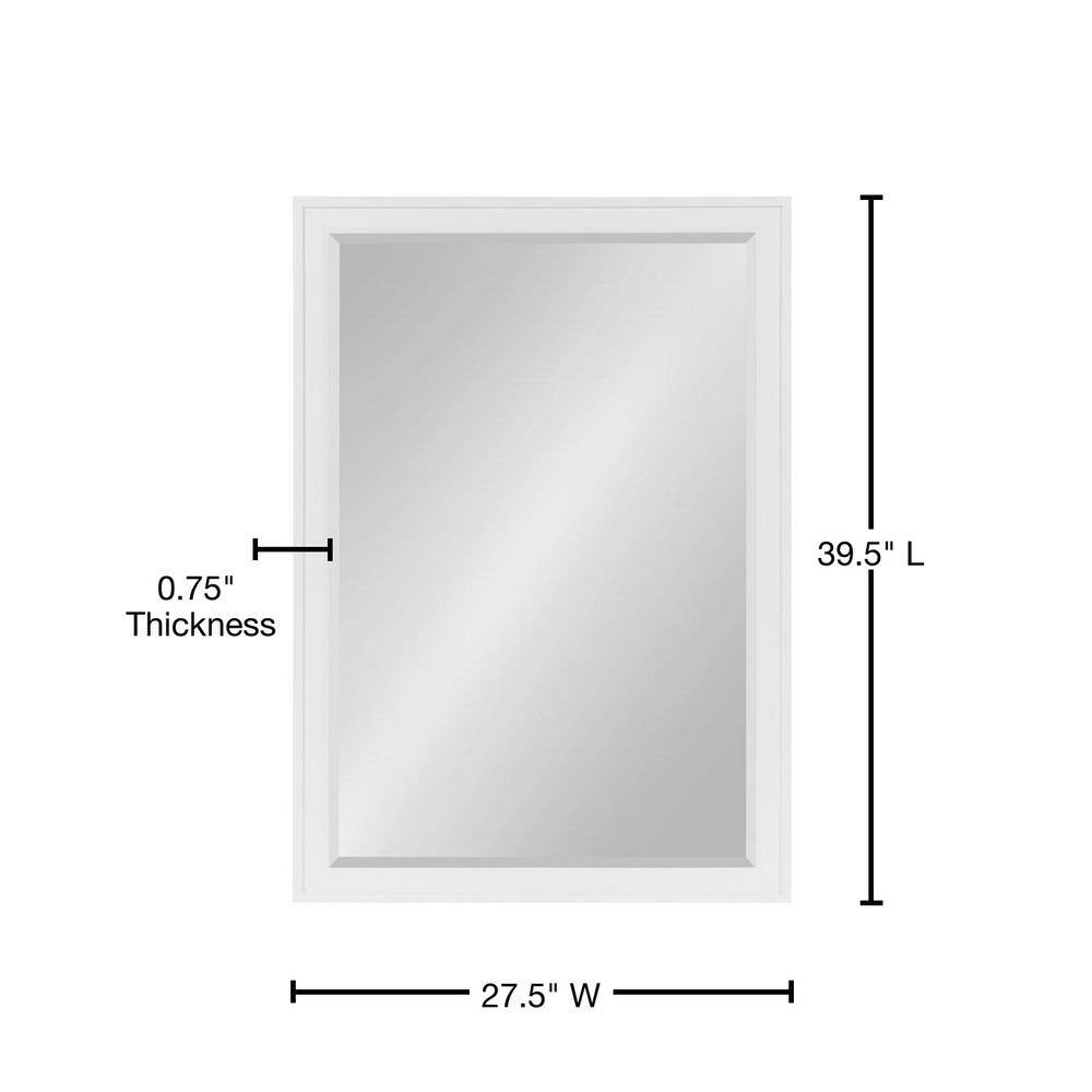 Elegant Full-Length White Polystyrene Vanity Mirror 44.5"