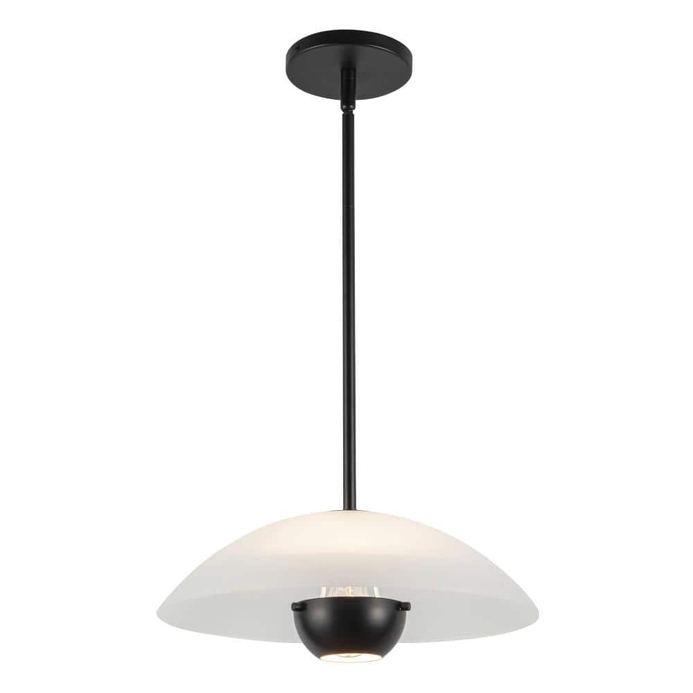 Umbra 14-in Black Pendant with Matte Opal Glass Shade price history on PriceWatchPro