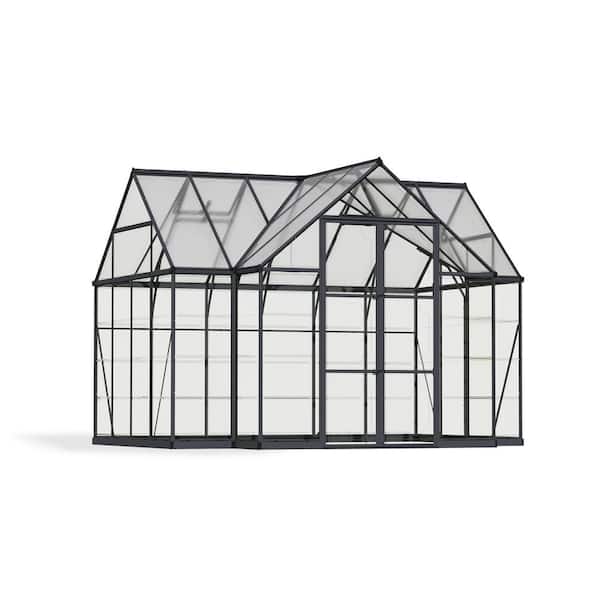 CANOPIA by PALRAM Victory Orangery 10 ft. x 12 ft. Gray/Clear Garden Chalet Solarium/ Greenhouse and Conservatory