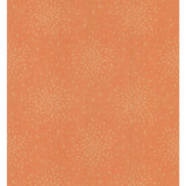 Brewster sunburst Medium Orange Wallpaper Sample