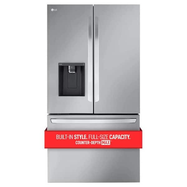 LG 26 cu. ft. Smart Counter-Depth MAX French Door Refrigerator with Dual Ice Makers in PrintProof Stainless Steel