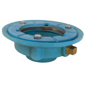 2 in. Code Blue Cast Iron IPS Drain Base (Body) with 7 in. Pan and 3-1/2 in. Spud Size
