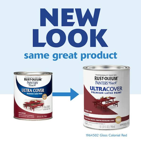 32 oz. Ultra Cover Gloss Colonial Red General Purpose Paint