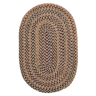 Petra Oatmeal 4 ft. x 4 ft. Round Braided Area Rug