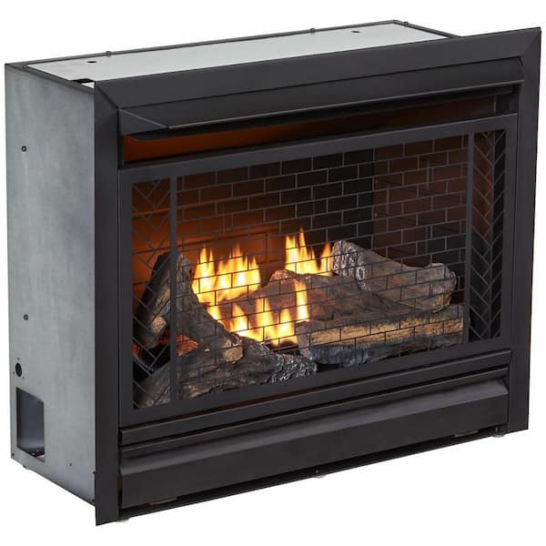 BLUEGRASS LIVING 29 in. 26,000 BTU, Remote Control Vent Free Propane ...