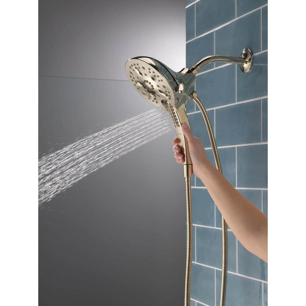 Lumicoat Polished Nickel Dual Shower Head with Handheld Spray