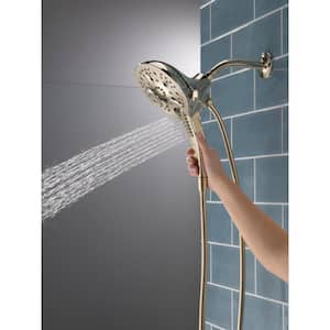 In2ition 5-Spray Patterns 2.5 GPM 6.25 in. Wall Mount Dual Shower Heads in Lumicoat Polished Nickel