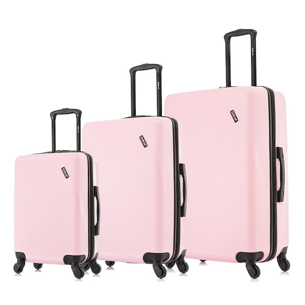 VLIVE 3 Piece Luggage Set Durable Suitcase Spinner Wheels Lightweight 20”  24” 28” Rose Gold 