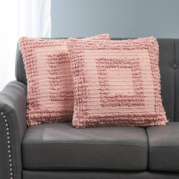 The Pink Pintuck Square Throw Pillow