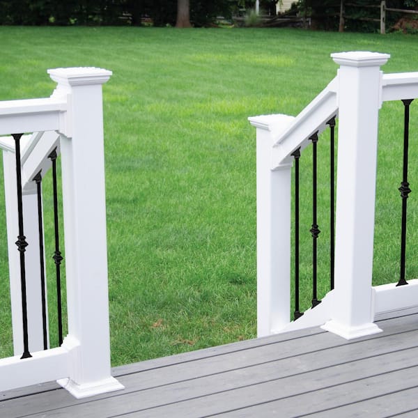 Royal Railing Series Black Galvanized Steel Versailles 6.7 in. H x 1/2 in. W 13 Balusters with Hardware Included