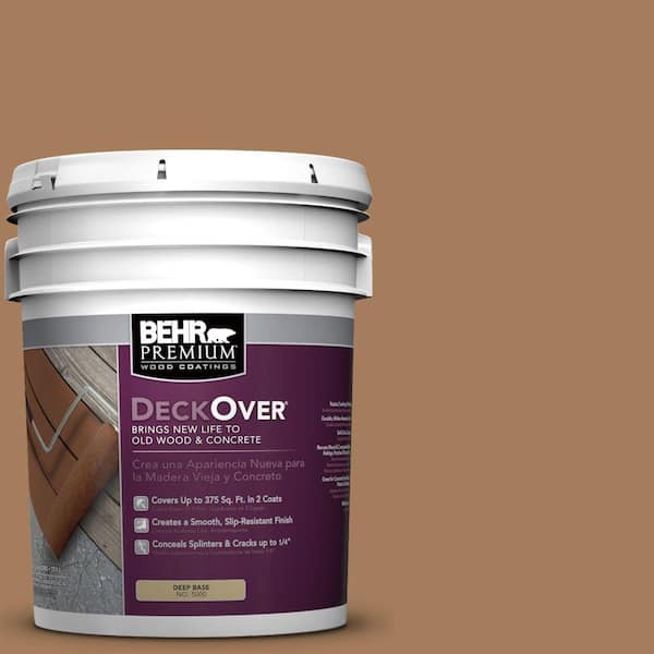 BEHR Premium DeckOver 5 gal. #SC-158 Golden Beige Solid Color Exterior Wood and Concrete Coating