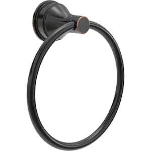 Faryn Wall Mounted Round Closed Towel Ring Bath Hardware Accessory in Oil Rubbed Bronze