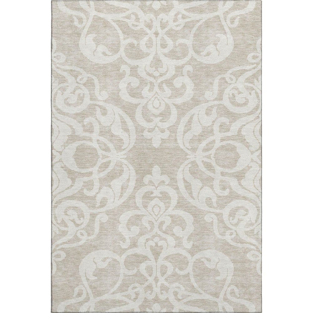 Mayfield Premium Machine Washable Abstract AMF973 Beige 8 ft. x 10 ft. Area Rug price history on PriceWatchPro