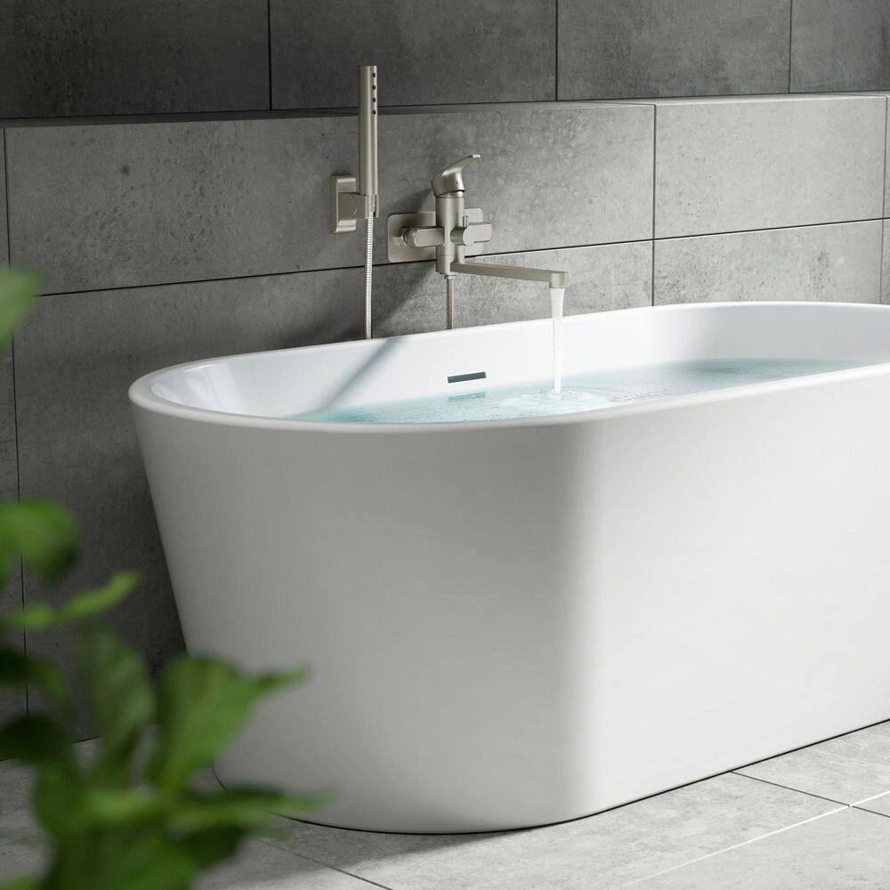 Niagara Brushed Nickel Wall Mounted Tub Filler with Handshower