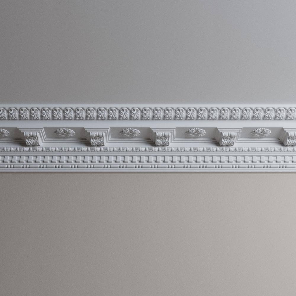 Leighton 96" Gray Polyurethane Crown Moulding