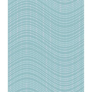 Prudence Aqua Wave Paper Strippable Wallpaper (Covers 57.8 sq. ft.)